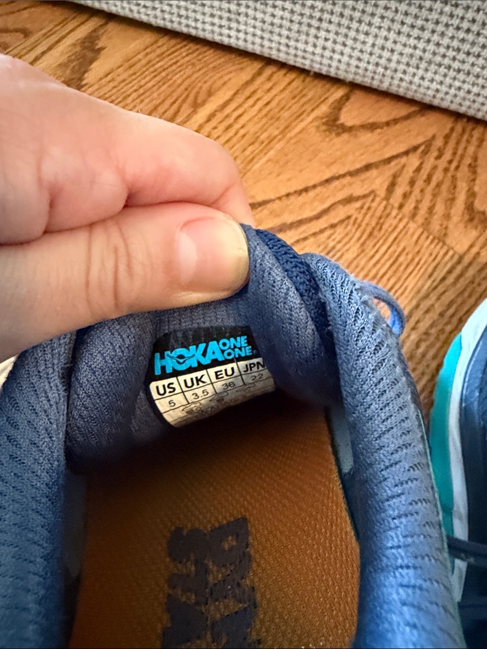 Hoka Navy and Teal Women's Running Sneakers - Picture 7 of 7